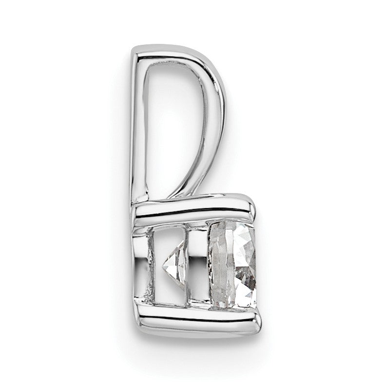 14K Weißgold 0,5 ct. Laborgezüchteter Diamant VS/SI+ G+ Rund Vierzack-Anhänger
