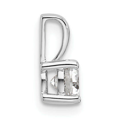 14K Weißgold 0,5 ct. Laborgezüchteter Diamant VS/SI+ G+ Rund Vierzack-Anhänger