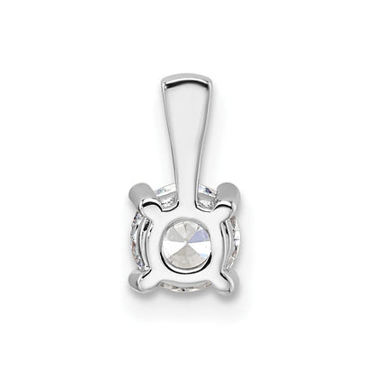 14K Weißgold 0,5 ct. Zertifizierter Laborgezüchteter Diamant VS/SI+ G+ Rund Komplett-Vierkrallen-Anhänger