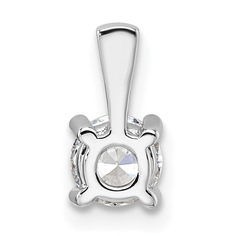14K Weißgold 0,5 ct. Laborgezüchteter Diamant VS/SI+ G+ Rund Vierzack-Anhänger