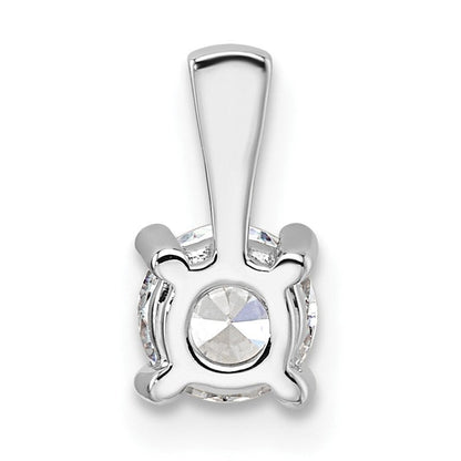 14K Weißgold 0,5 ct. Laborgezüchteter Diamant VS/SI+ G+ Rund Vierzack-Anhänger