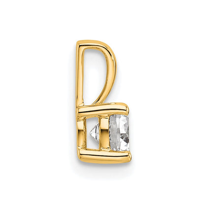 14 Karat Gelbgold Anhänger mit 0,5 ct. zertifizierten, im Labor gezüchteten Diamanten, VS/SI+ G+, rund, in Vierzacken-Fassung