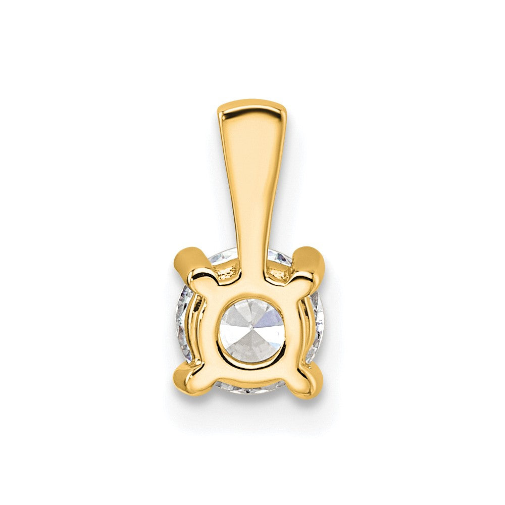 14 Karat Gelbgold Anhänger mit 0,5 ct. zertifizierten, im Labor gezüchteten Diamanten, VS/SI+ G+, rund, in Vierzacken-Fassung