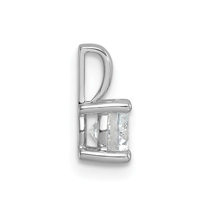 14K Weißgold 0,75 ct. zertifizierter im Labor gezüchteter Diamant VS/SI+ G+ Rund Vierzack-Anhänger