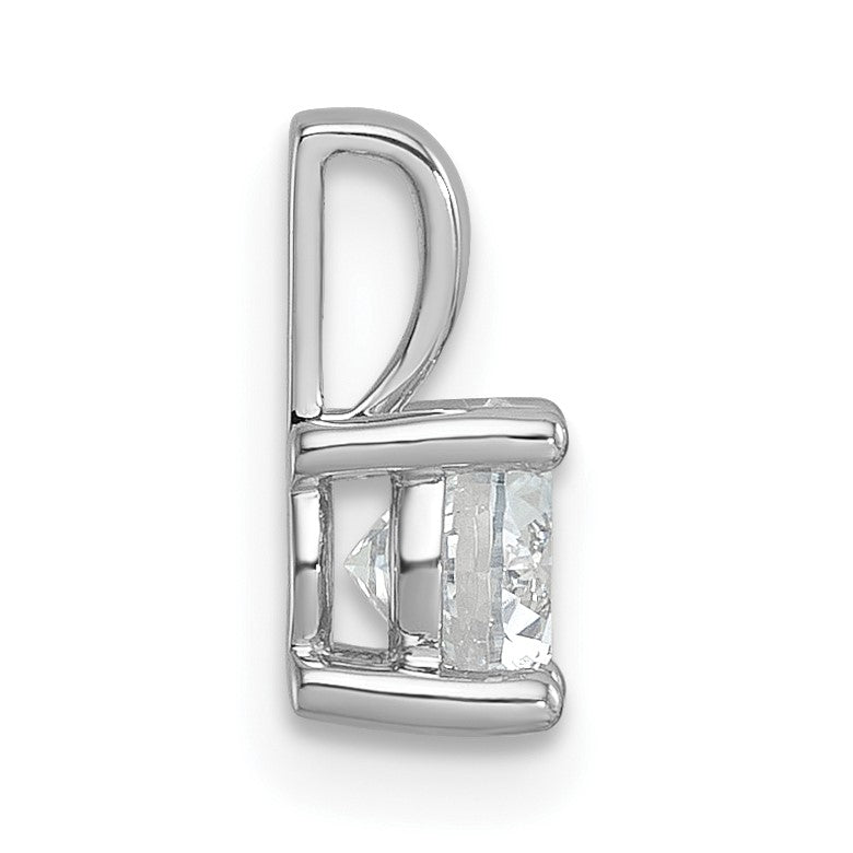 14K Weißgold 0,75 ct. Laborgezüchteter Diamant VS/SI+ G+ Runder Vierkrappen-Anhänger
