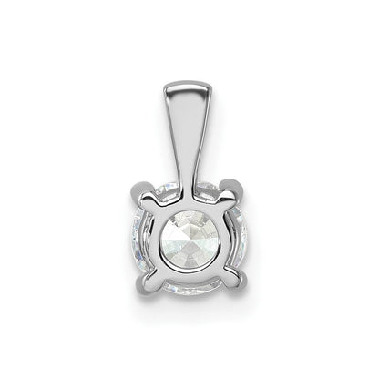 14K Weißgold 0,75 ct. zertifizierter im Labor gezüchteter Diamant VS/SI+ G+ Rund Vierzack-Anhänger
