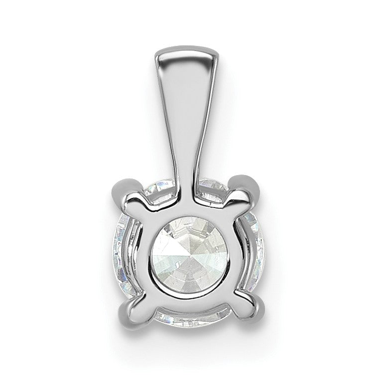 14K Weißgold 0,75 ct. Laborgezüchteter Diamant VS/SI+ G+ Runder Vierkrappen-Anhänger