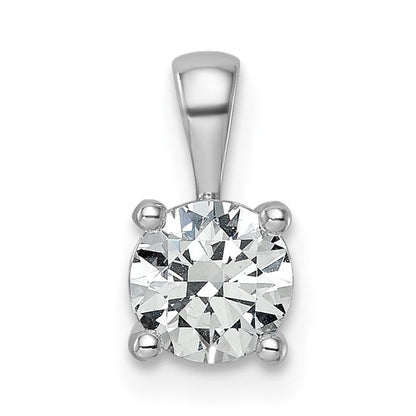 14K Weißgold 0,75 ct. Laborgezüchteter Diamant VS/SI+ G+ Runder Vierkrappen-Anhänger