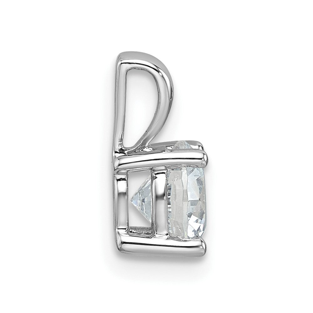 14K Weißgold 1 ct. zertifizierter Labordiamant VS/SI+ G+ Rund Anhänger mit Vierfach-Krappenfassung