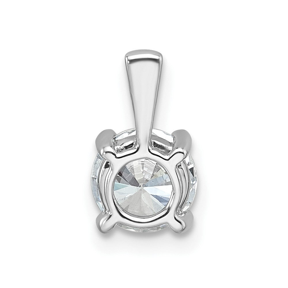 14K Weißgold 1 ct. Labordiamant VS/SI+ G+ Rund Vierzacken-Anhänger