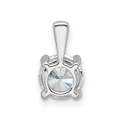 14K Weißgold 1 ct. Labordiamant VS/SI+ G+ Rund Vierzacken-Anhänger