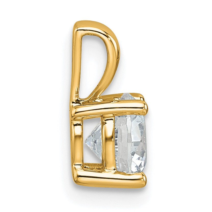 14K Gelbgold Anhänger mit 1 ct. Labor gezüchtetem Diamant, VS/SI+ G+, rund, Vierkrallenfassung