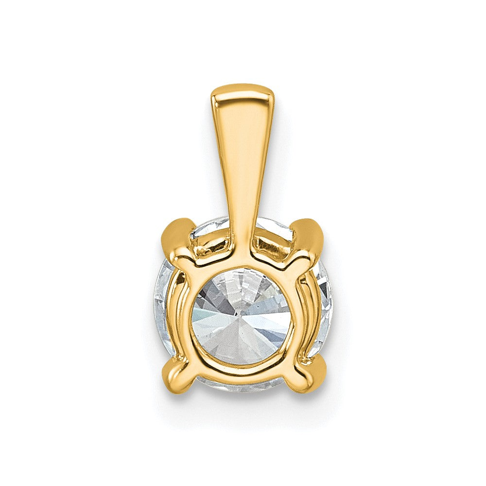 14K Gelbgold Anhänger mit 1 ct. Labor gezüchtetem Diamant, VS/SI+ G+, rund, Vierkrallenfassung