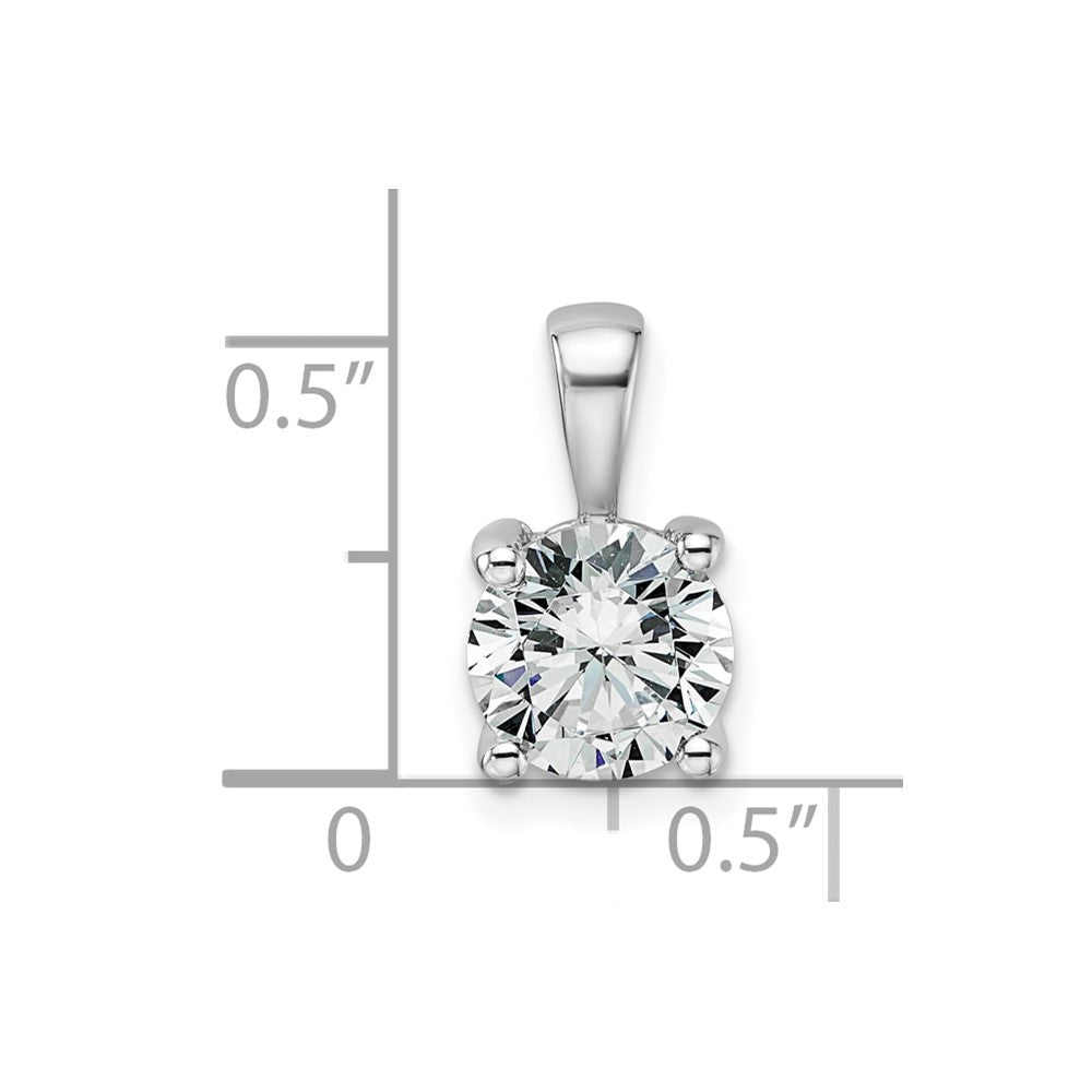 14K Weißgold Vier-Krappen-Anhänger mit 1,5 ct. zertifiziertem, im Labor gezüchtetem rundem Diamanten VS/SI+ G+