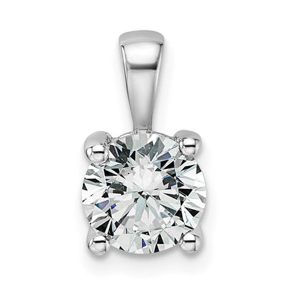 14K Weißgold Vier-Krappen-Anhänger mit 1,5 ct. zertifiziertem, im Labor gezüchtetem rundem Diamanten VS/SI+ G+