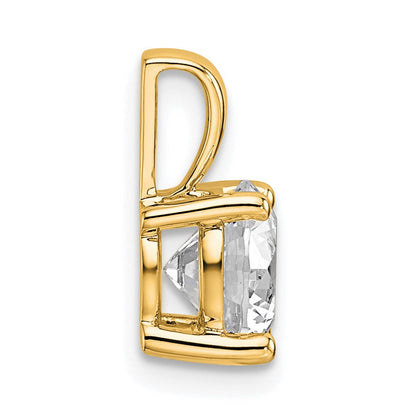 14K Gelbgold Anhänger mit 1,5 ct. zertifiziertem, im Labor gezüchtetem Diamant VS/SI+ G+, rund, Vierkrappenfassung