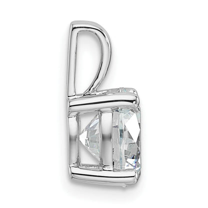 14K Weißgold Anhänger mit 2 ct. im Labor gezüchtetem Diamanten, rund, VS/SI+, G+, komplett, Vier-Krappen-Fassung