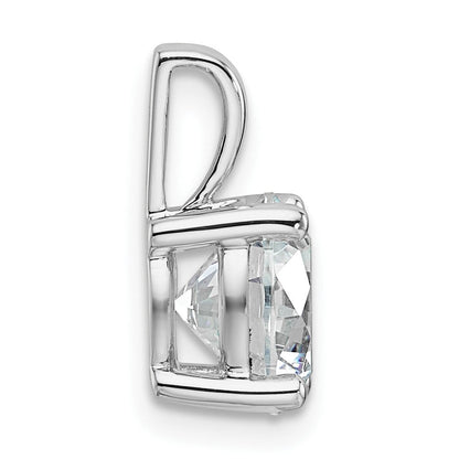 14K Weißgold 2 ct. Zertifizierter Laborgezüchteter Diamant VS/SI+ G+ Rund Vierzack-Anhänger