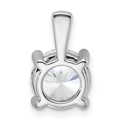 14K Weißgold 2 ct. Zertifizierter Laborgezüchteter Diamant VS/SI+ G+ Rund Vierzack-Anhänger