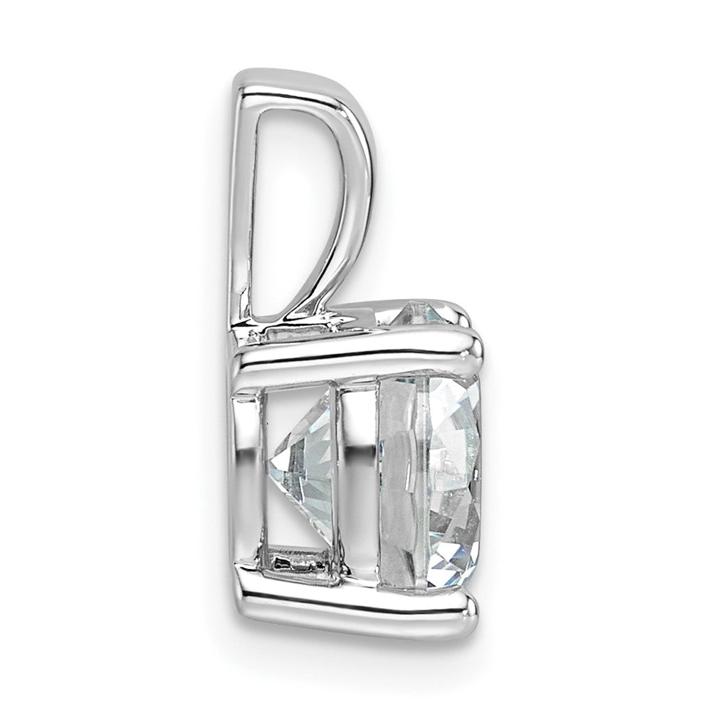 14K Weißgold Anhänger mit 2,5 ct. zertifiziertem, im Labor gezüchtetem rundem Diamanten VS/SI+ G+ in Vierkrappenfassung
