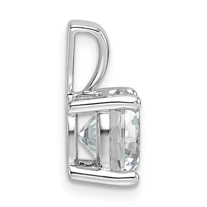 14K Weißgold Anhänger mit 2,5 ct. zertifiziertem, im Labor gezüchtetem rundem Diamanten VS/SI+ G+ in Vierkrappenfassung