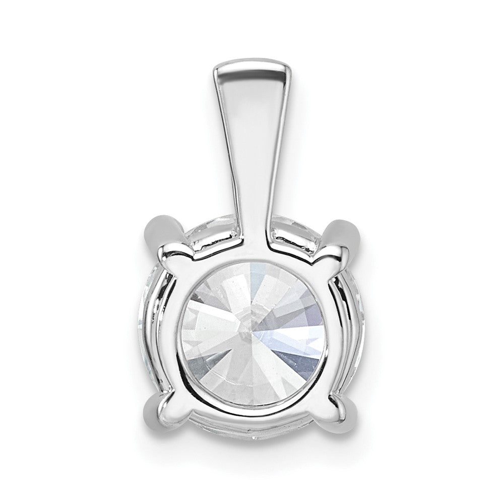 14K Weißgold Anhänger mit 2,5 ct. zertifiziertem, im Labor gezüchtetem rundem Diamanten VS/SI+ G+ in Vierkrappenfassung
