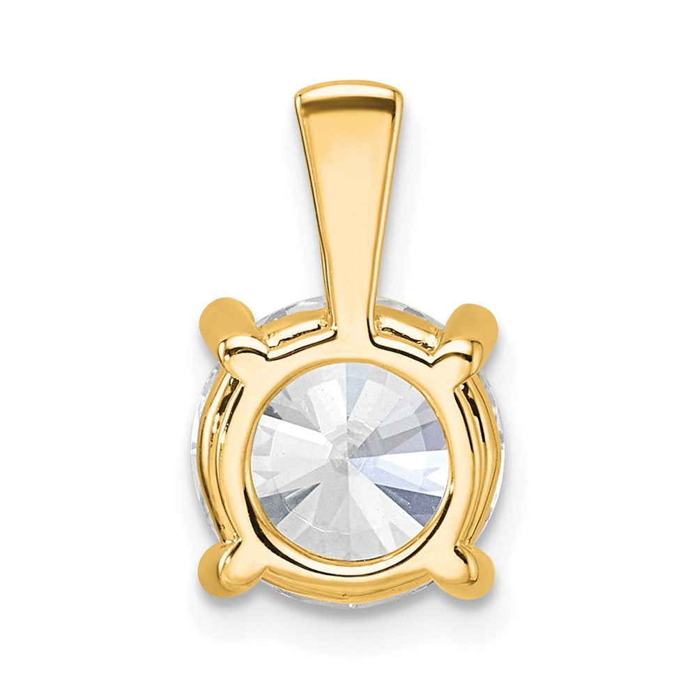 14K Gelbgold 2,5 ct. Laborgezüchteter Diamant VS/SI+ G+ Rund Vierkrappen-Anhänger