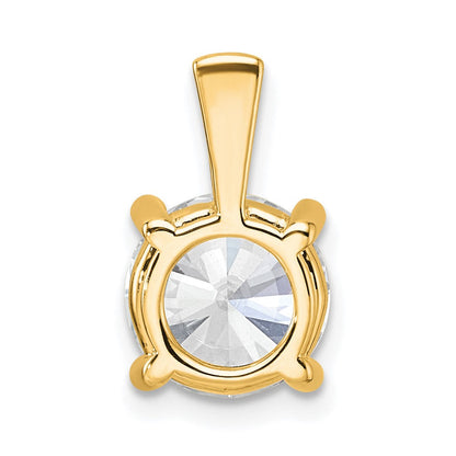 14K Gelbgold 2,5 ct. Laborgezüchteter Diamant VS/SI+ G+ Rund Vierkrappen-Anhänger