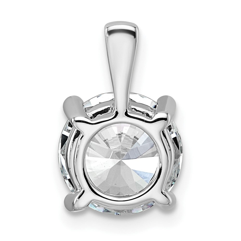 14K Weißgold Anhänger mit 3 ct. im Labor gezüchtetem rundem Diamanten VS/SI+ G+ in Vierzackenfassung