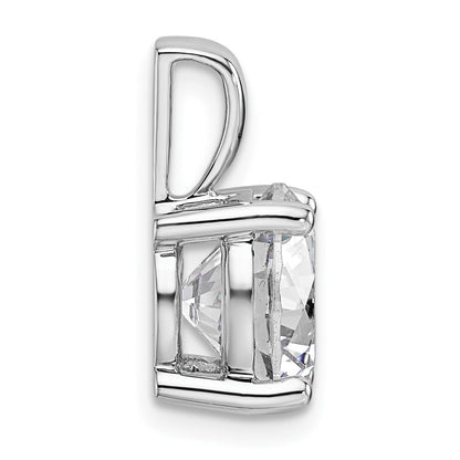 14 Karat Weißgold 4 ct. zertifizierter im Labor gezüchteter Diamant VS/SI+ G+ Rund Komplett-Vierzack-Anhänger