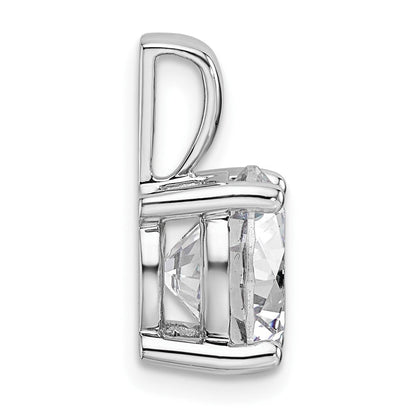 14 Karat Weißgold 4 ct. zertifizierter im Labor gezüchteter Diamant VS/SI+ G+ Rund Komplett-Vierzack-Anhänger