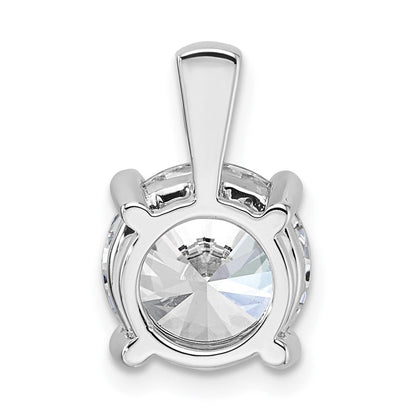 14 Karat Weißgold 4 ct. zertifizierter im Labor gezüchteter Diamant VS/SI+ G+ Rund Komplett-Vierzack-Anhänger