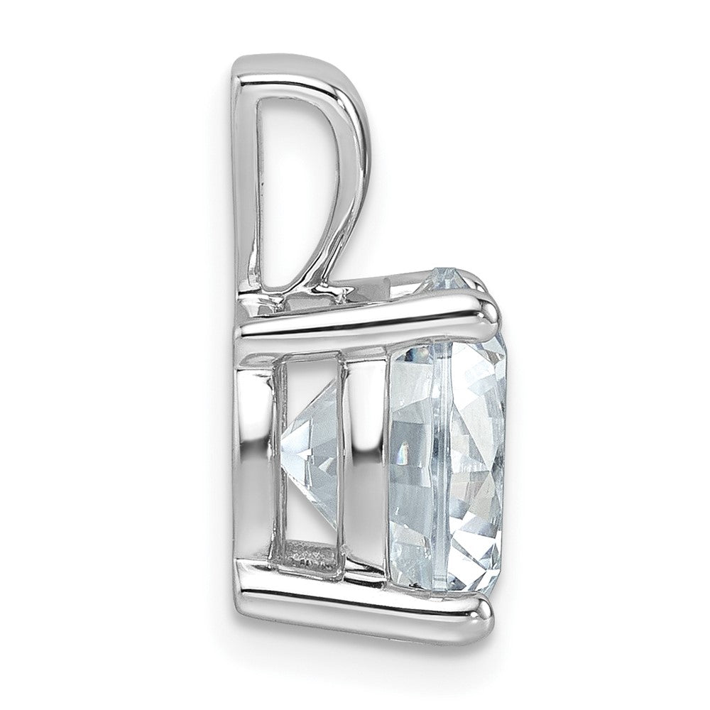 14K Weißgold Anhänger mit 5 ct. Labor gezüchteten Diamanten, rund, VS/SI+, G+, vierzackige Fassung
