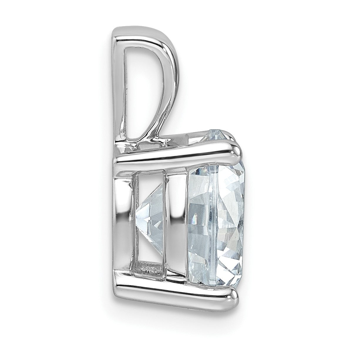 14K Weißgold Anhänger mit 5 ct. zertifiziertem, im Labor gezüchtetem Diamant VS/SI+ G+, rund, Vierkrappenfassung