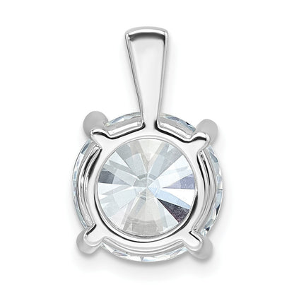 14K Weißgold Anhänger mit 5 ct. zertifiziertem, im Labor gezüchtetem Diamant VS/SI+ G+, rund, Vierkrappenfassung