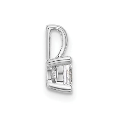 14K Weißgold Anhänger mit 0,5 ct. zertifiziertem, im Labor gezüchtetem Diamant VS/SI+ G+ im Princess-Schliff mit Vierzacken-Fassung