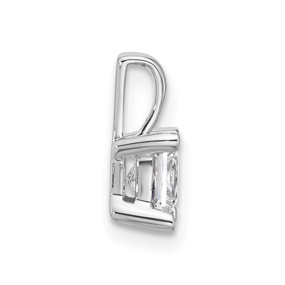14K Weißgold 0,75 ct. zertifizierter, im Labor gezüchteter Diamant im Princess-Schliff VS/SI+ G+ Komplettanhänger mit Vierkrappenfassung