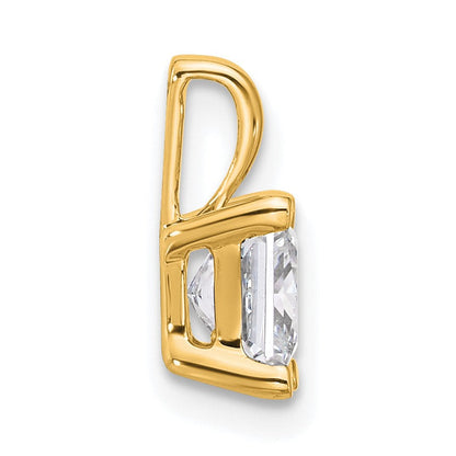 14K Gelbgold 1 ct. Laborgezüchteter Diamant VS/SI+ G+ Princess-Schliff Vierkrappen-Anhänger