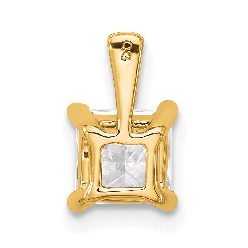 14K Gelbgold 1 ct. Laborgezüchteter Diamant VS/SI+ G+ Princess-Schliff Vierkrappen-Anhänger