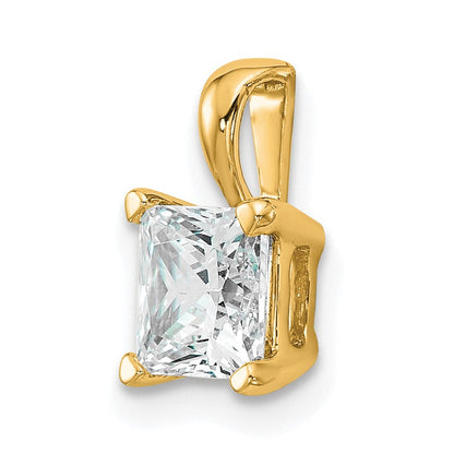 14K Gelbgold 1 ct. Laborgezüchteter Diamant VS/SI+ G+ Princess-Schliff Vierkrappen-Anhänger