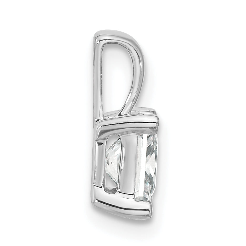 14K Weißgold 1,5 ct. Labor gezüchteter Diamant VS/SI+ G+ Princess-Schliff Anhänger mit Vierkrappenfassung