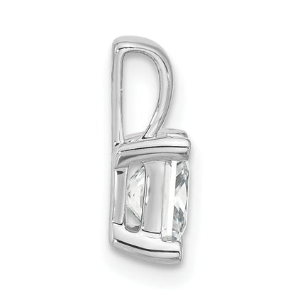14K Weißgold 1,5 ct. Labor gezüchteter Diamant VS/SI+ G+ Princess-Schliff Anhänger mit Vierkrappenfassung