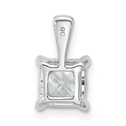 14K Weißgold 1,5 ct. Labor gezüchteter Diamant VS/SI+ G+ Princess-Schliff Anhänger mit Vierkrappenfassung