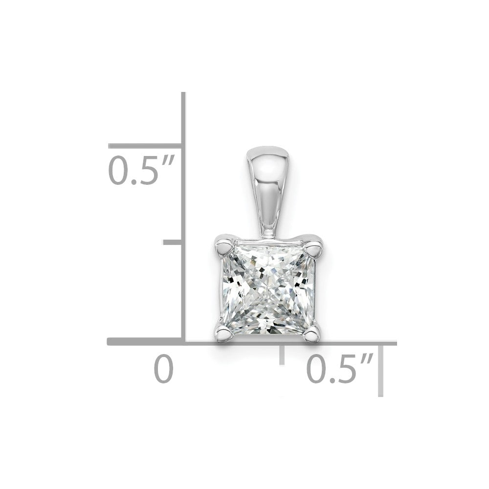 14K Weißgold 1,5 ct. Zertifizierter Labordiamant VS/SI+ G+ Princess-Schliff Komplett-