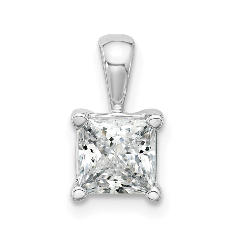 14K Weißgold 1,5 ct. Zertifizierter Labordiamant VS/SI+ G+ Princess-Schliff Komplett-