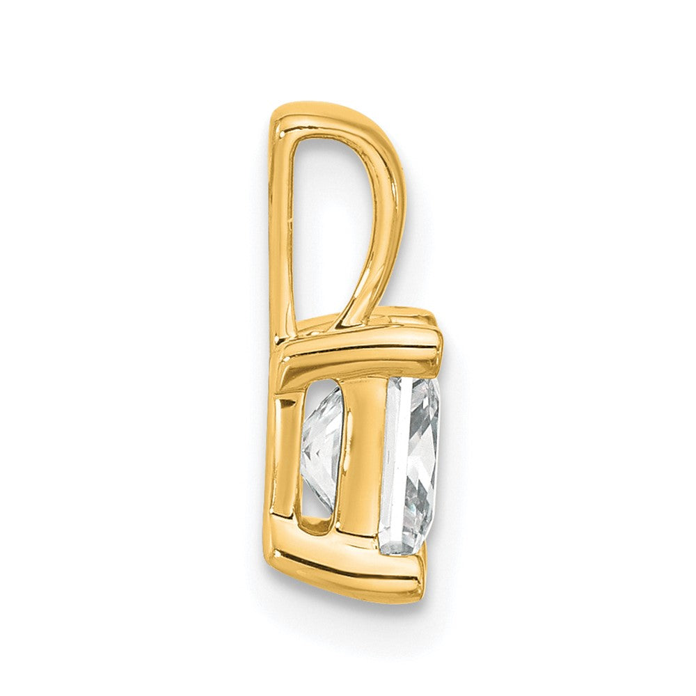 14K Gelbgold 1,5 ct. Laborgezüchteter Diamant VS/SI+ G+ Princess-Schliff Komplett-Vier-Krappen-Anhänger