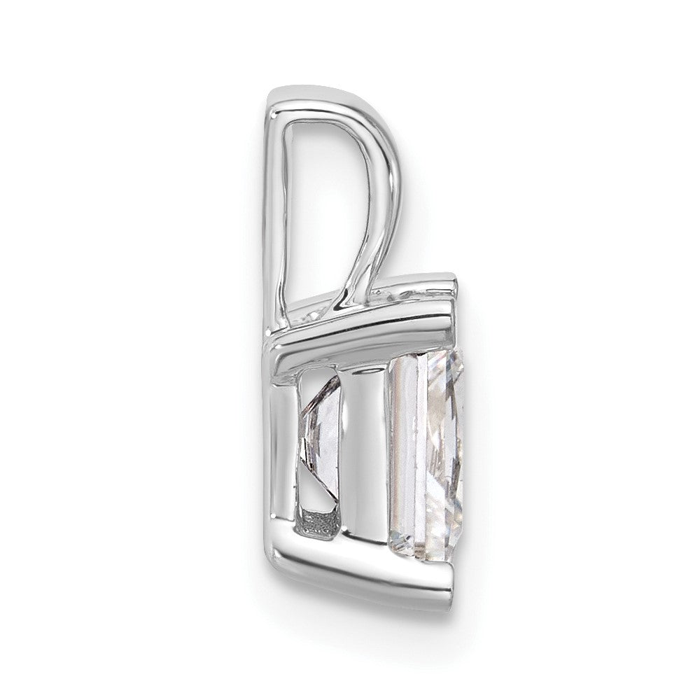 14K Weißgold 2 ct. Zertifizierter Im Labor Gezüchteter Diamant VS/SI+ G+ Princess Komplettanhänger mit Vier-Krappen-Fassung