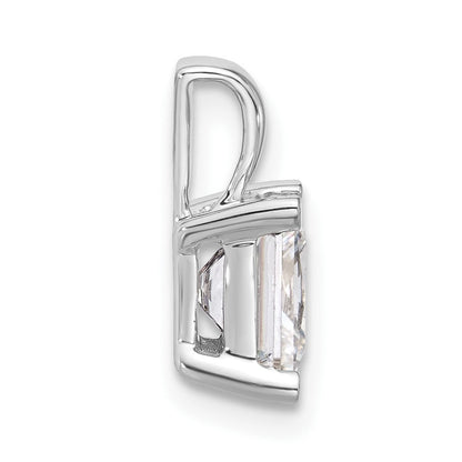 14K Weißgold 2 ct. Zertifizierter Im Labor Gezüchteter Diamant VS/SI+ G+ Princess Komplettanhänger mit Vier-Krappen-Fassung