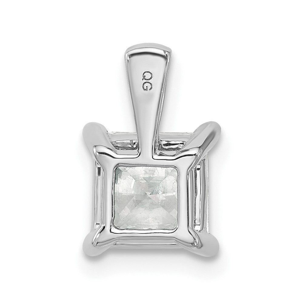 14K Weißgold 2 ct. Laborgezüchteter Diamant VS/SI+ G+ Princess-Schliff Vierkrappen-Anhänger