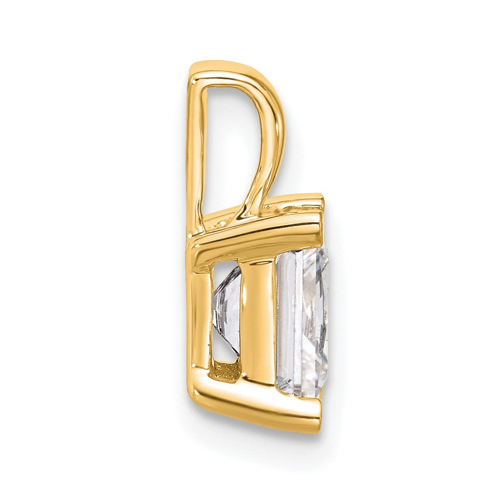 14K Gelbgold 2 ct. Laborgezüchteter Diamant VS/SI+ G+ Princess-Schliff Vierkrappen-Anhänger
